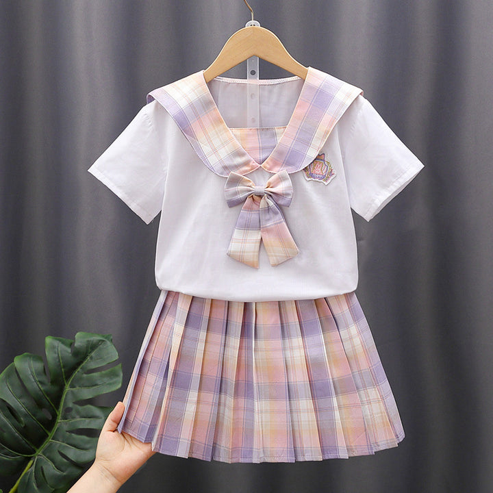 Damen Schuluniform Kleid Drune