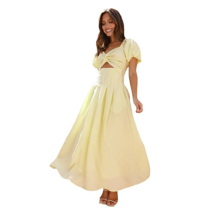 Damen Maxikleid mit innovativem Cut-out Design und seitlichen Taschen Drune
