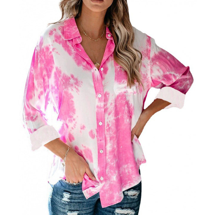 Damen Bluse im modernen Batikdesign Drune