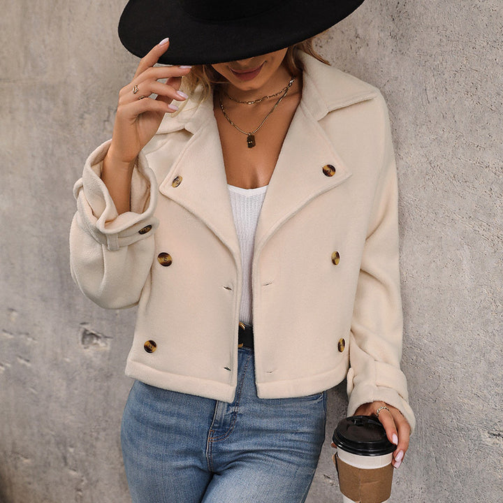 Damen cropped Blazerjacke mit doppelter Knopfleiste Drune