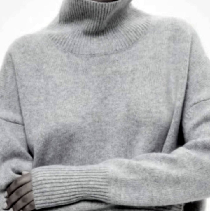 Damen Modischer Rollkragenpullover aus weichem Material Drune