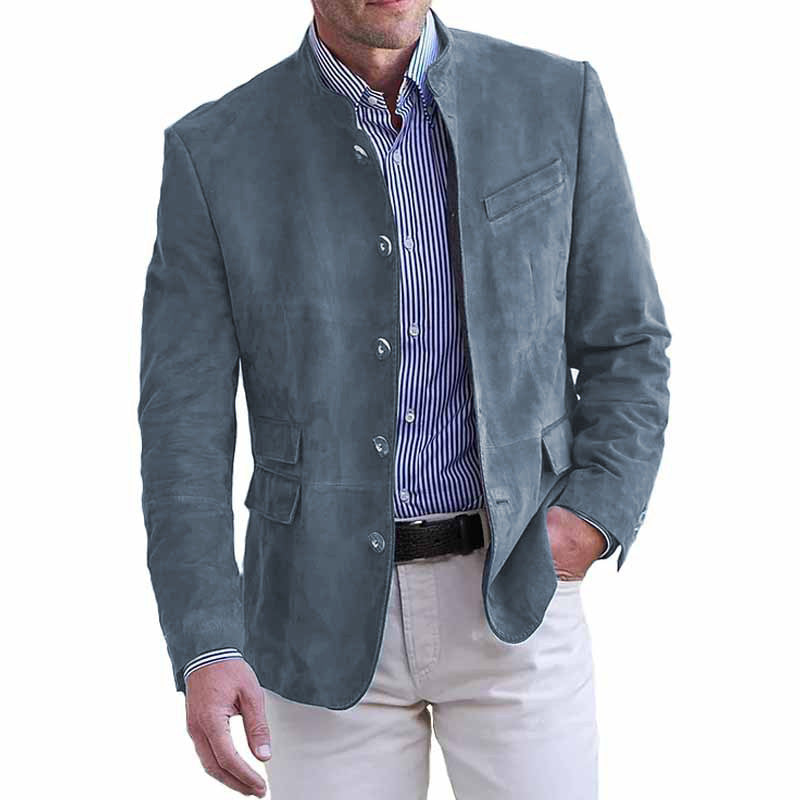Herren elegante Wildlederjacke mit modernen Akzenten Drune