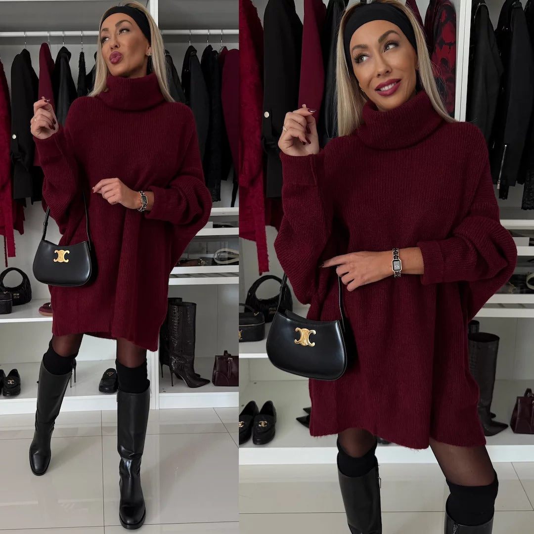 Damen Großer Rollkragenpullover aus weichem Strick Drune