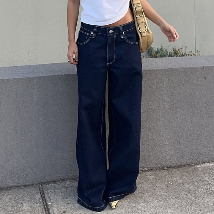 Damen Weite Jeans im lässigen Schnitt Drune