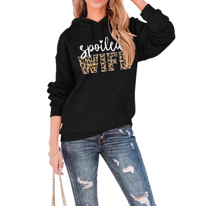 Damen Kapuzenpullover mit kreativem und elegantem Schriftzug Drune