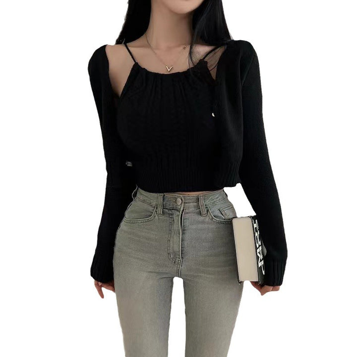 Damen Stricktop mit dekorativem Rückenelement und lässigem Schnitt Drune