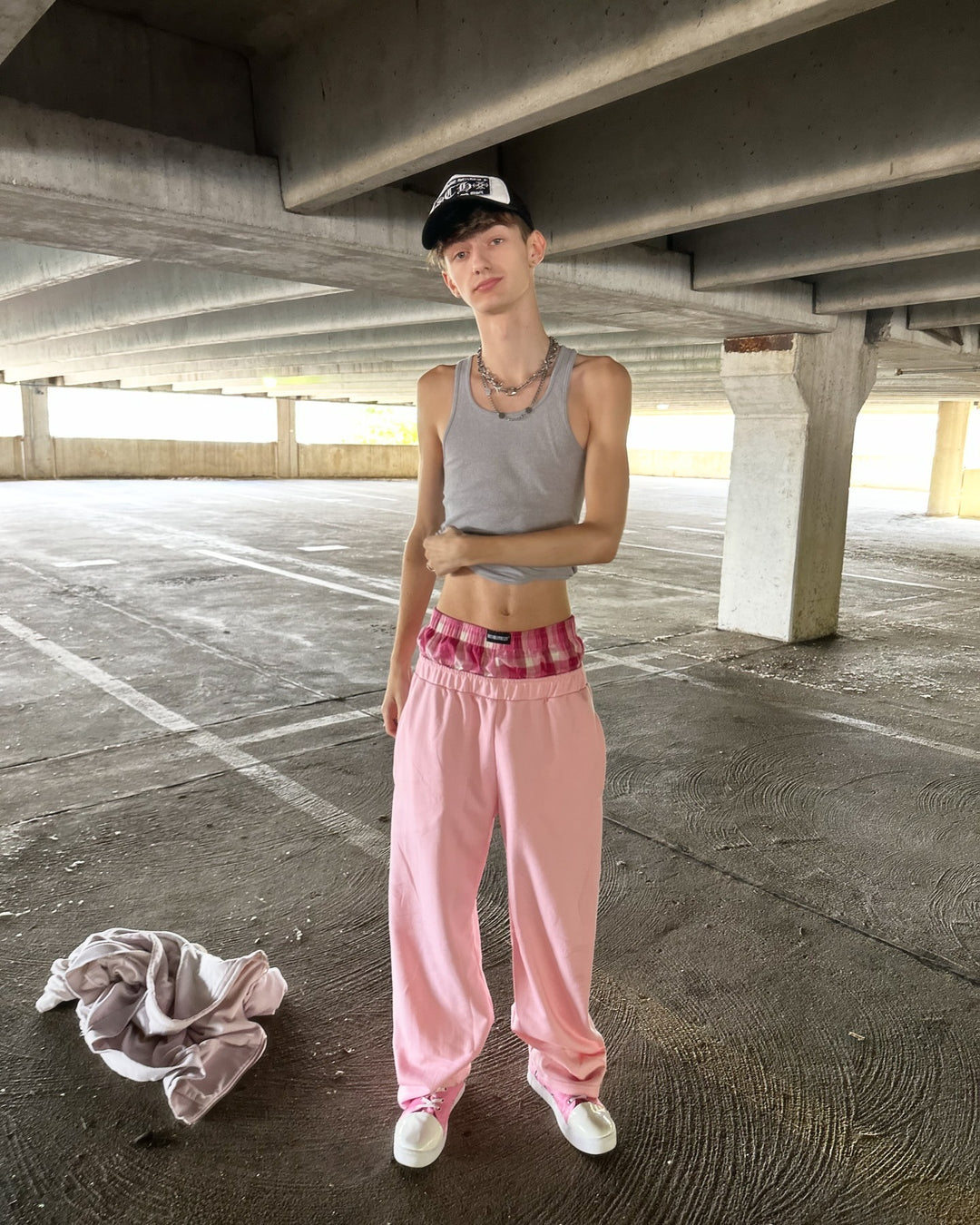 Damen weite Jogginghose mit elastischem Bund und hochwertiger Baumwolle Drune