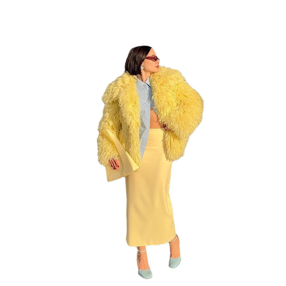 Damen Kunstpelzjacke Drune