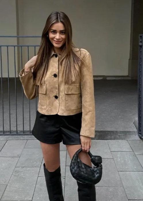 Drune | Camel Boxy Wolljacke