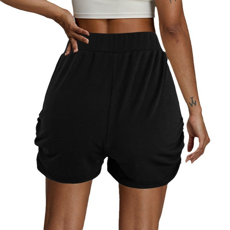 Damen High-Waist Shorts mit praktischen Taschen und modischem Falten-Design Drune
