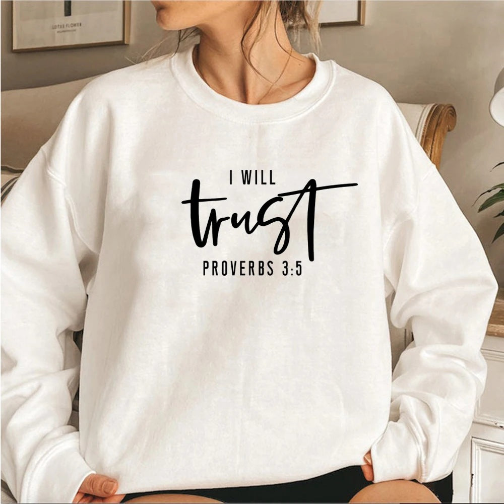 Damen Sweatshirt mit motivierendem Schriftzug und bequemer Passform Drune
