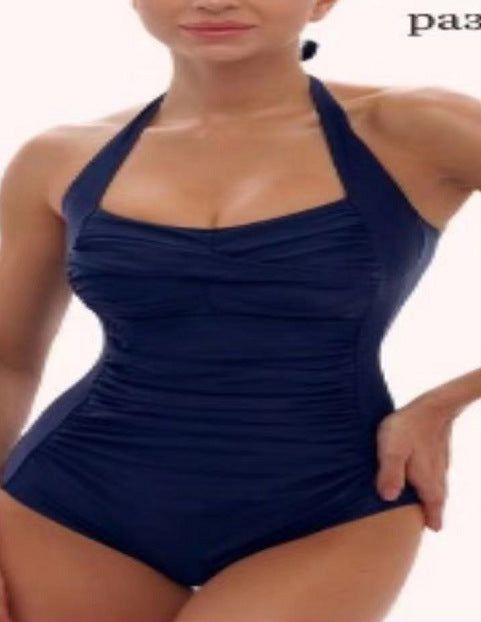 Damen figurbetonter Einteiler mit Raffung Drune