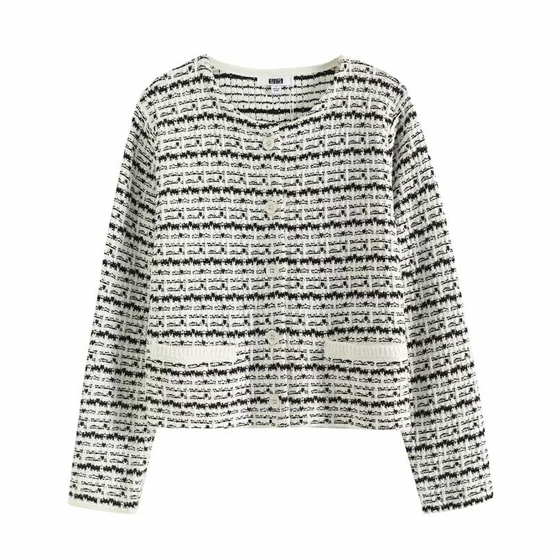 Damen Hübscher Strickcardigan mit strukturiertem Muster Drune