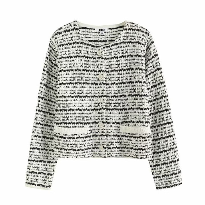 Damen Hübscher Strickcardigan mit strukturiertem Muster Drune