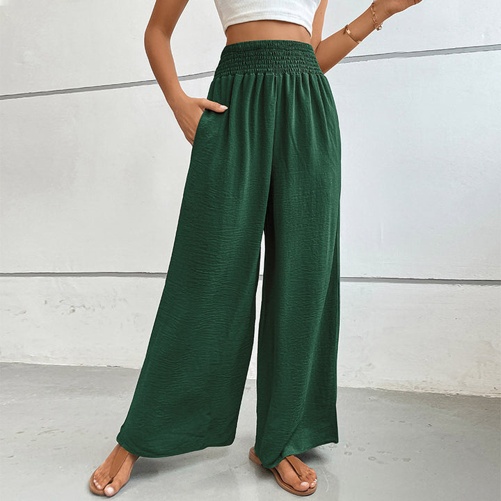 Damen Weit geschnittene Sommerhose mit elastischem Bund Drune