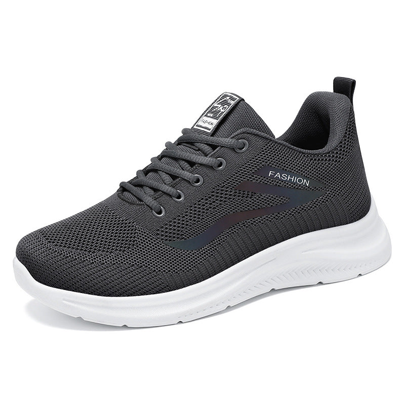 Unisex nan leichte Strickfreizeitsneaker mit gepolsterter Fersenstütze und rutschfester Profilsohle Drune