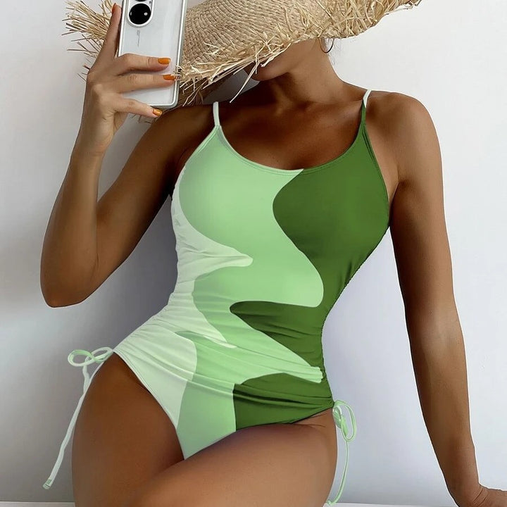 Damen Einteiler-Badeanzug mit verspielten Cut-Outs und floralem Design Drune
