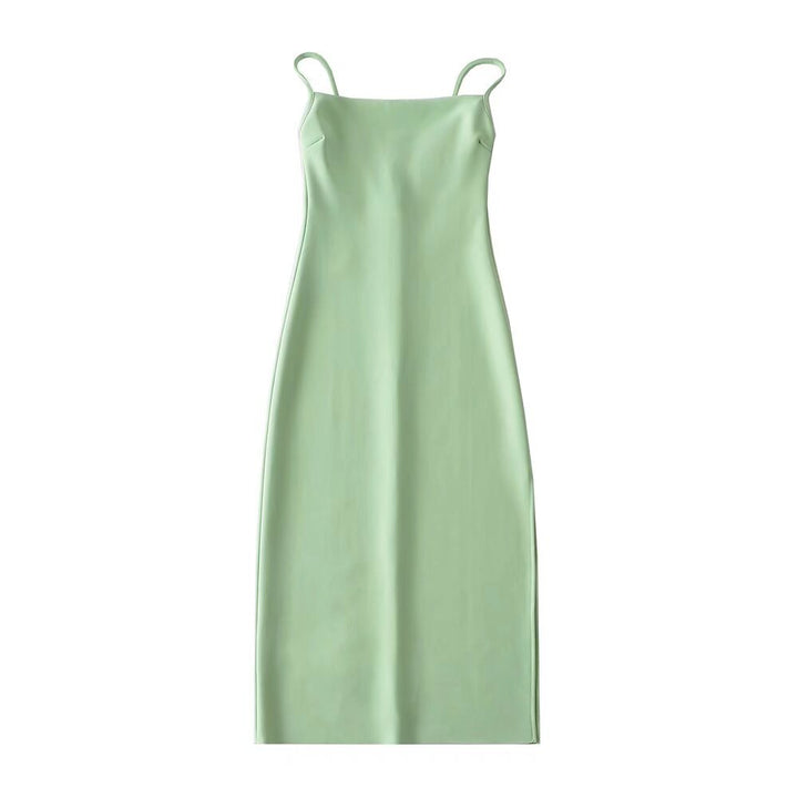 Damen langes Abendkleid mit elegantem Schlitz Drune