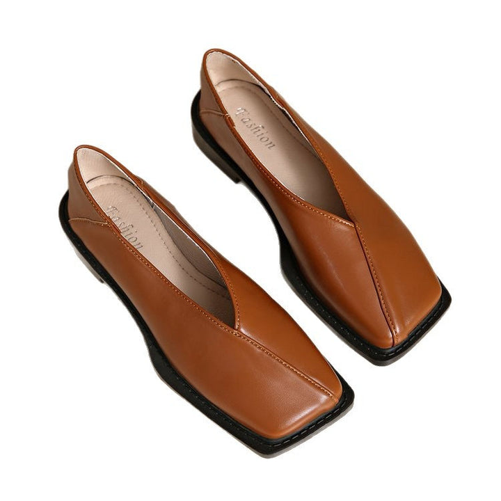 Damen Ballerinas mit eckiger Zehenpartie und rutschfester Sohle Drune