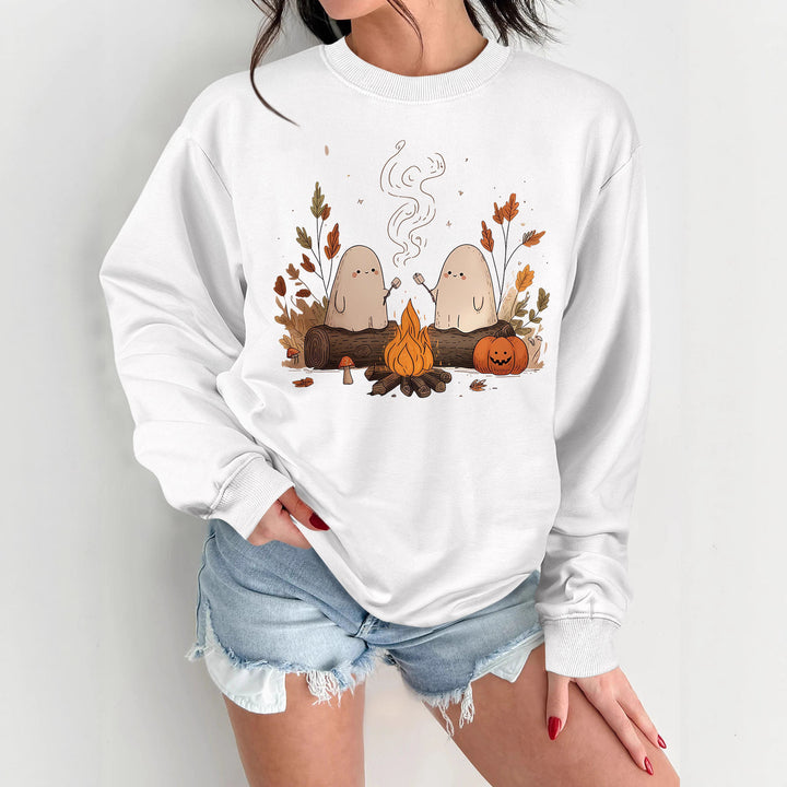 Damen Sweatshirt mit verspieltem Gruselmotiv und bequemer Passform Drune