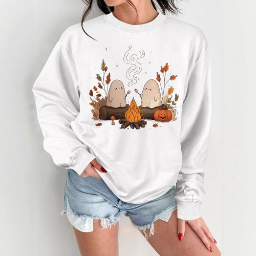 Damen Sweatshirt mit verspieltem Gruselmotiv und bequemer Passform Drune