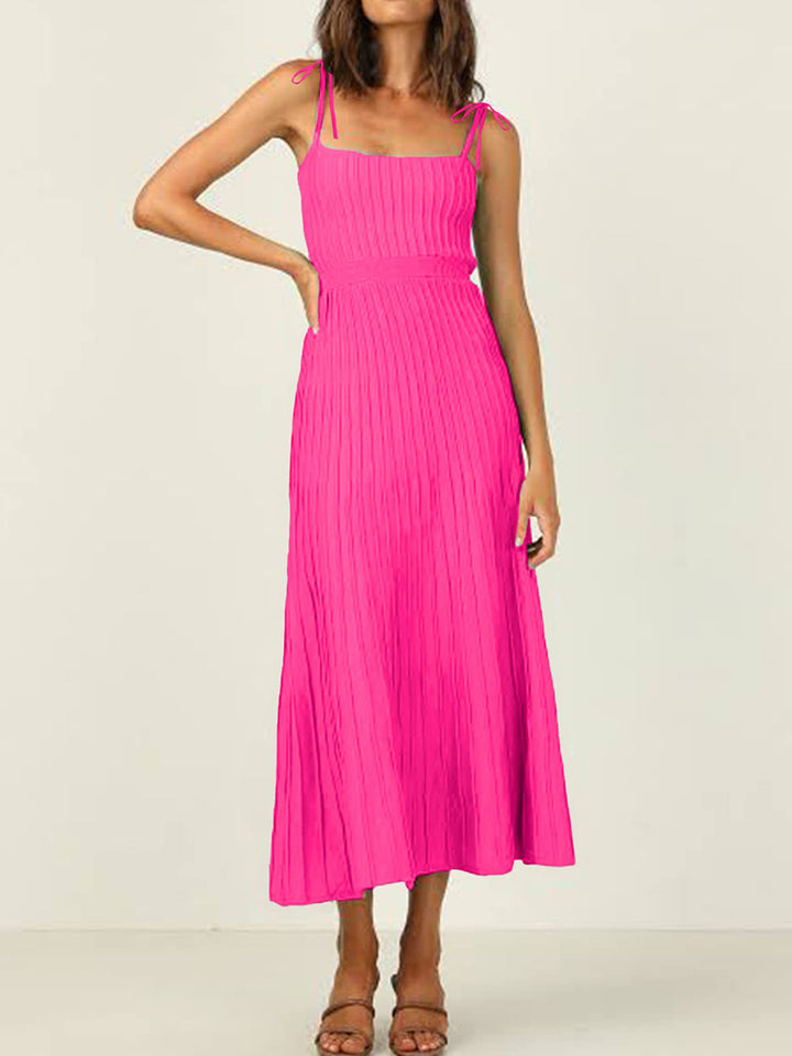 Damen Maxikleid mit schmalen Trägern und feinem Rippdesign Drune