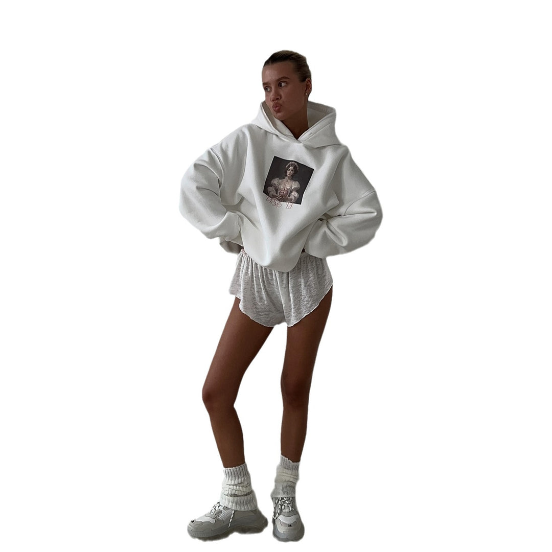 Damen Kapuzenpullover mit exklusivem Grafikdesign Drune