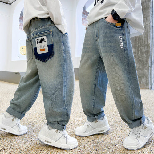 Herren modische Baggy-Jeans mit einzigartigen Taschen Drune