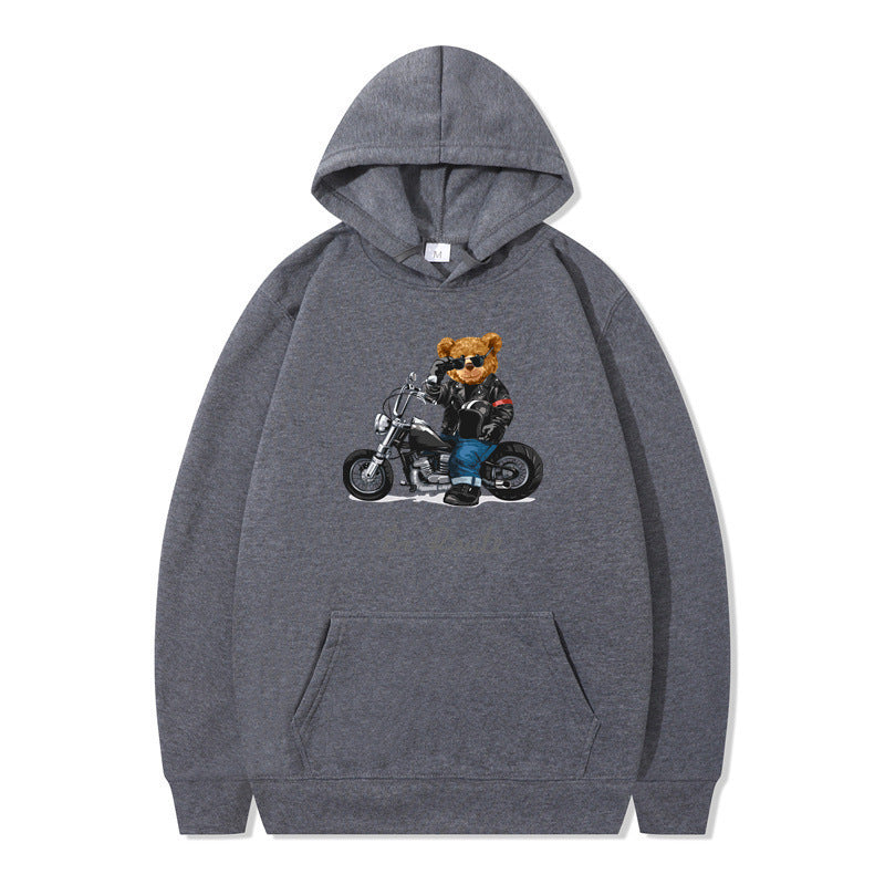 Damen Kapuzenpullover mit einzigartigem Bärenmotiv und lässiger Passform Drune