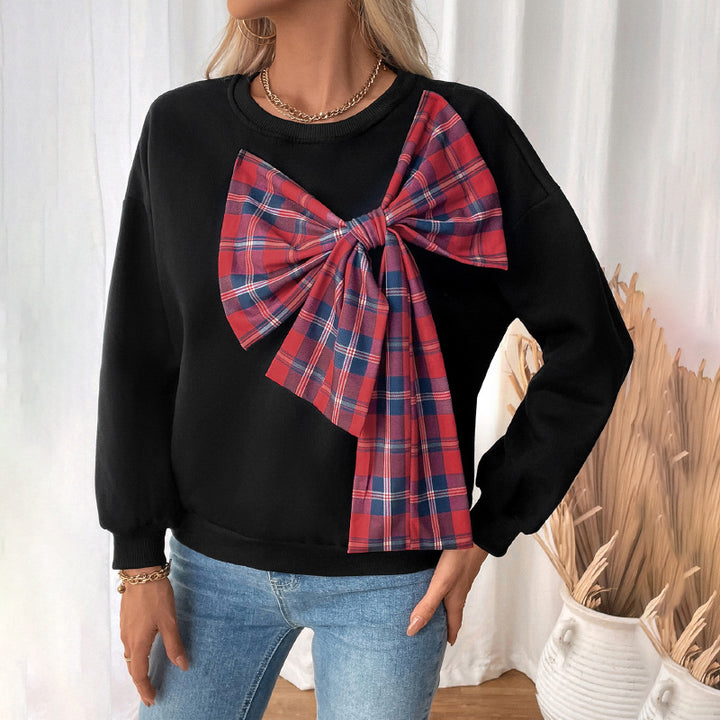 Damen modisches Sweatshirt mit künstlerischem Knoten-Design Drune