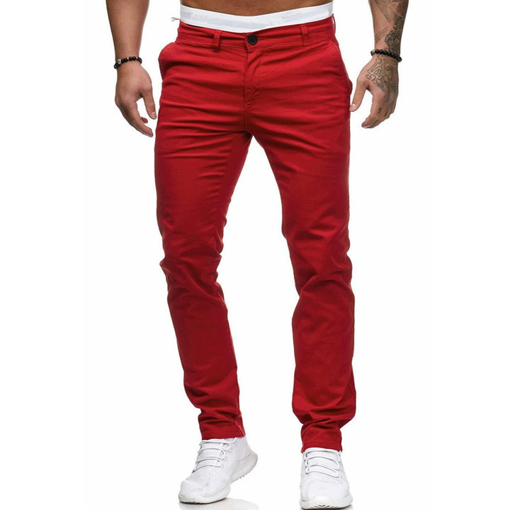 Herren maßgeschneiderte Slim-Fit Chino-Hosen Drune