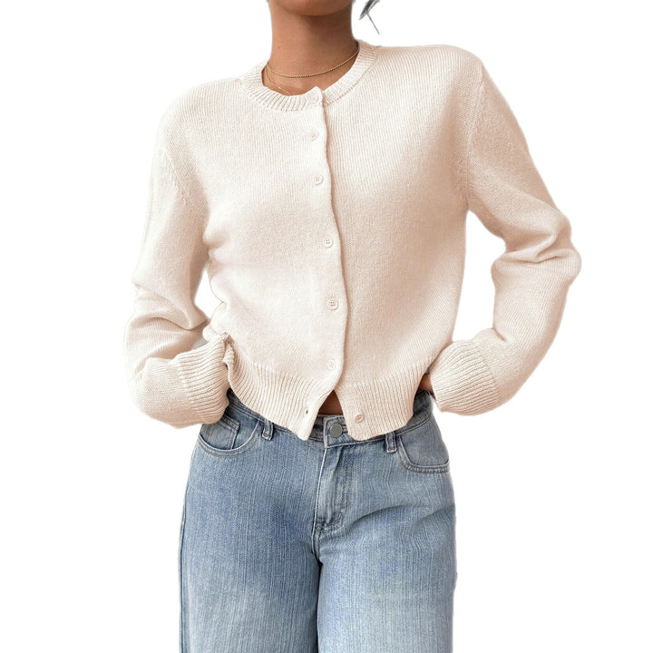 Damen Strickjacke mit feiner Rippstruktur und knöpfbarem Design Drune