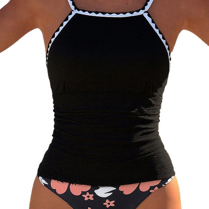 Damen Tankini mit modernem Rüschensaum und floralem Design Drune