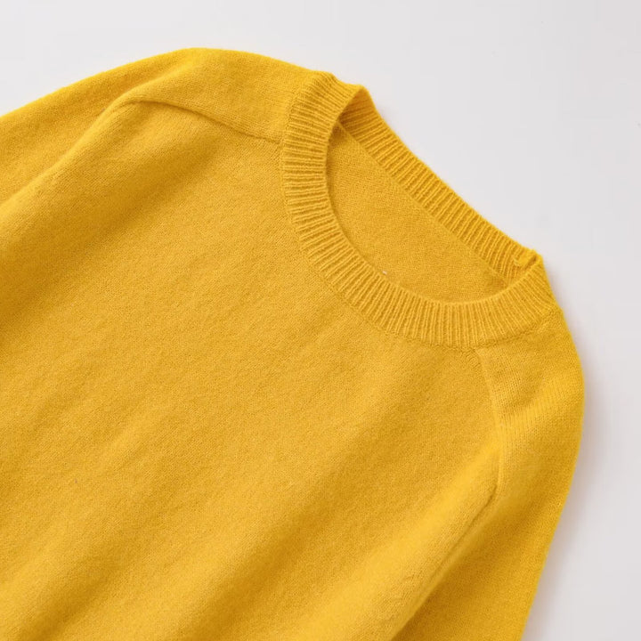 Damen Modischer cropped Pullover aus weichem Strickmaterial Drune