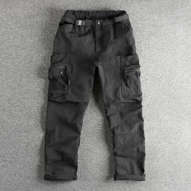 Herren Cargo-Hose mit multifunktionalen Taschen und verstellbarem Bund Drune
