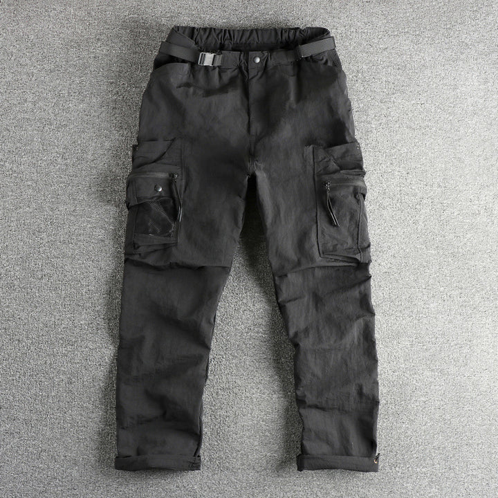 Herren Cargo-Hose mit multifunktionalen Taschen und verstellbarem Bund Drune