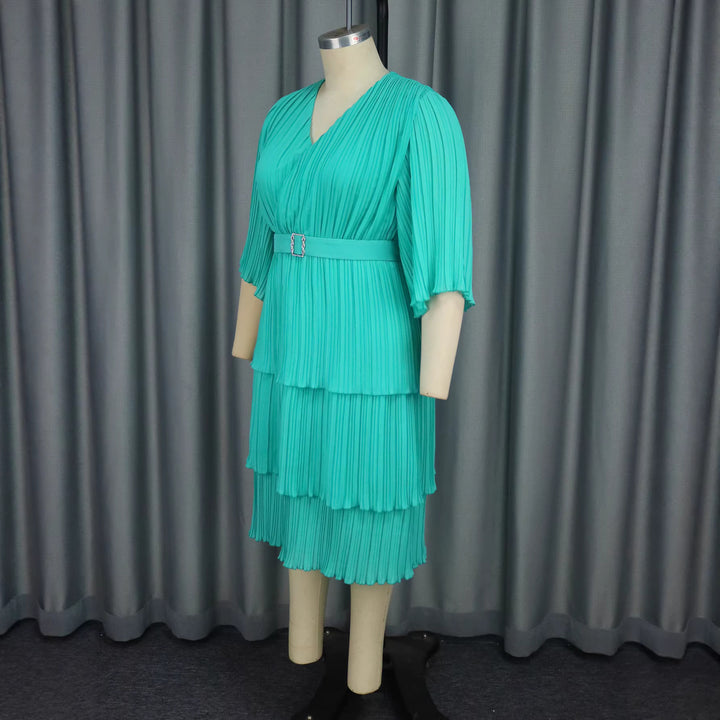 Damen Faltendes Wickelkleid mit eleganter Taillierung Drune