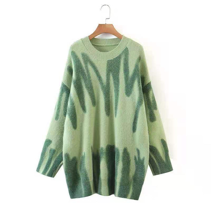 Damen Oversized Pullover mit modernem Farbverlauf Drune