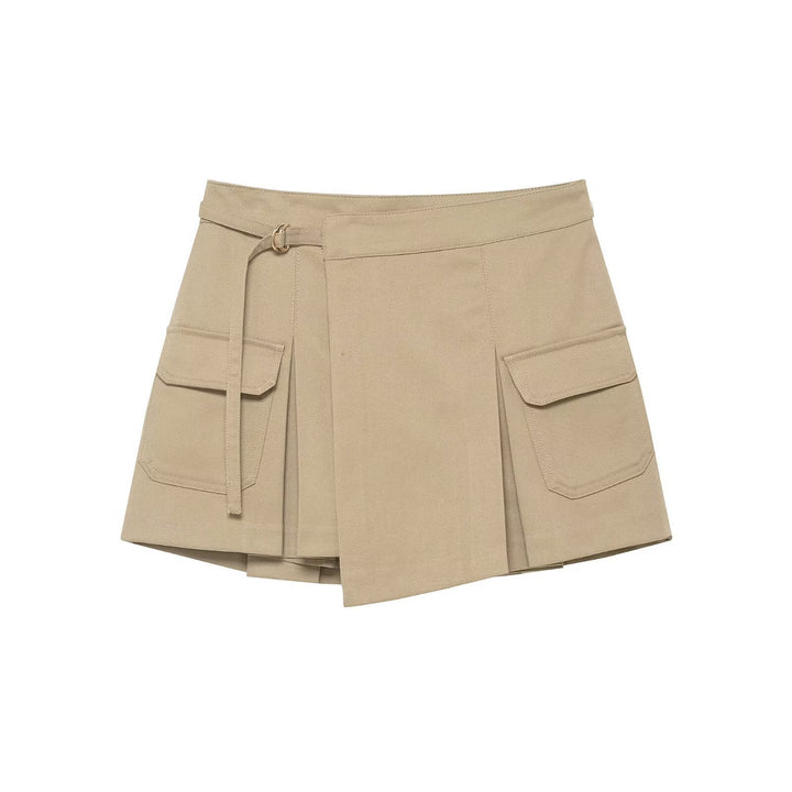 Damen Utility-Rock mit praktischen Taschen und schickem Kordelzug Drune