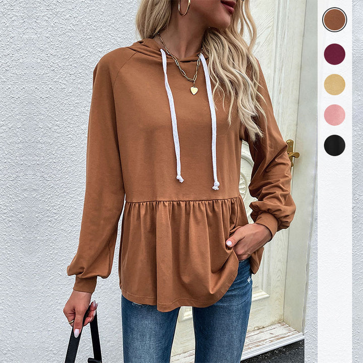 Damen lässiges Hoodie mit Volantdetails Drune