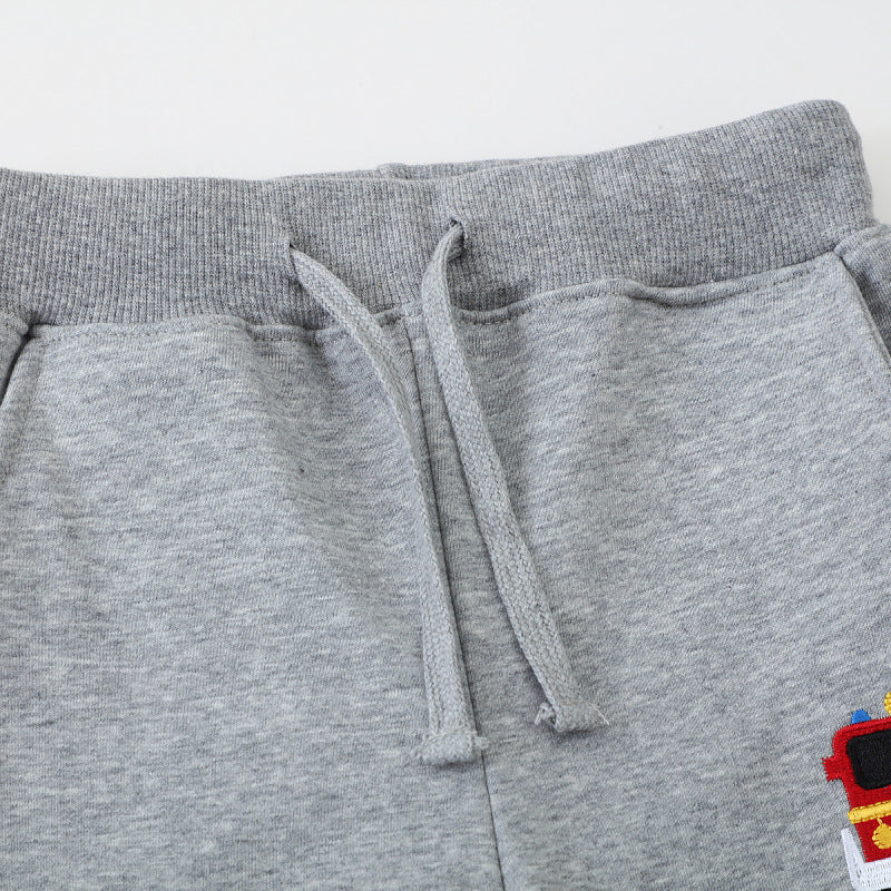 Jungen bequeme Sweatpants mit Feuerwehr-Motiv Drune