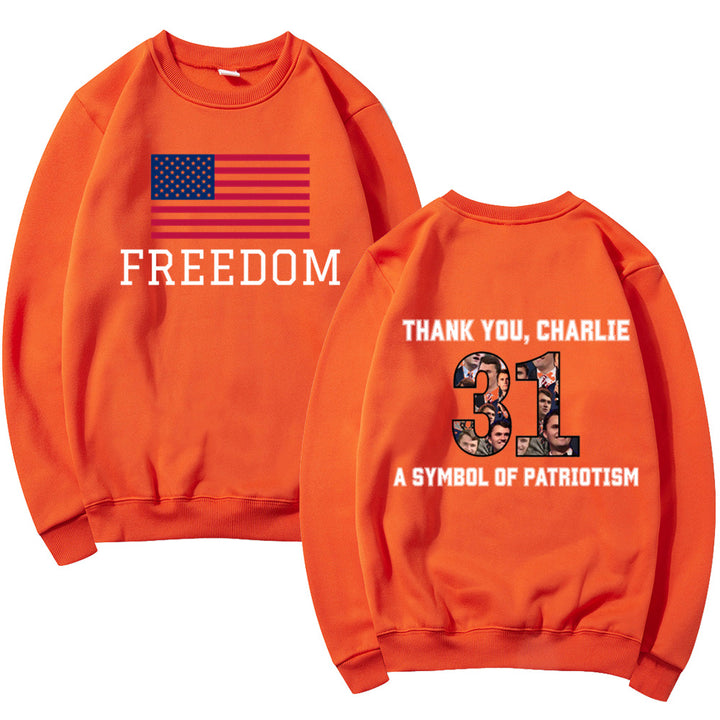 Damen Sweatshirt mit patriotischem Aufdruck und softem Material Drune