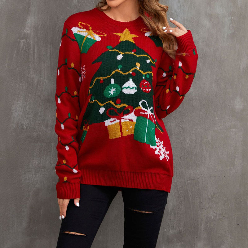 Drune | Lustiger Weihnachtsstrickpullover für Damen