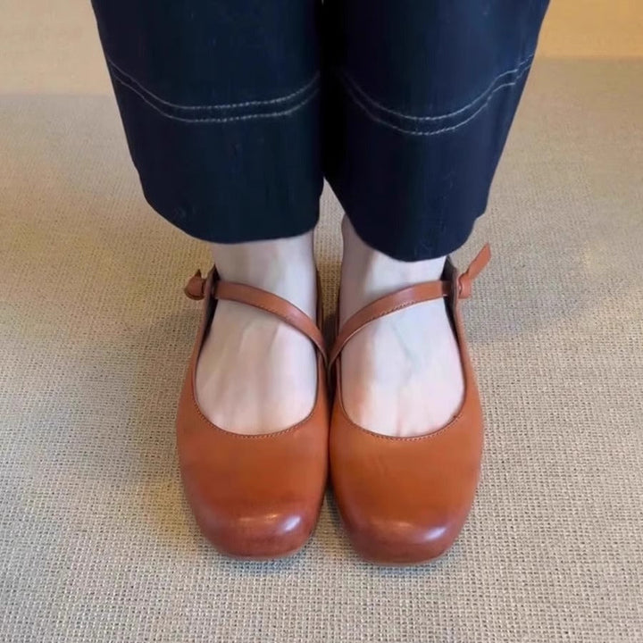 Damen Ballerinas mit elegantem Riemenverschluss und weicher Innensohle Drune