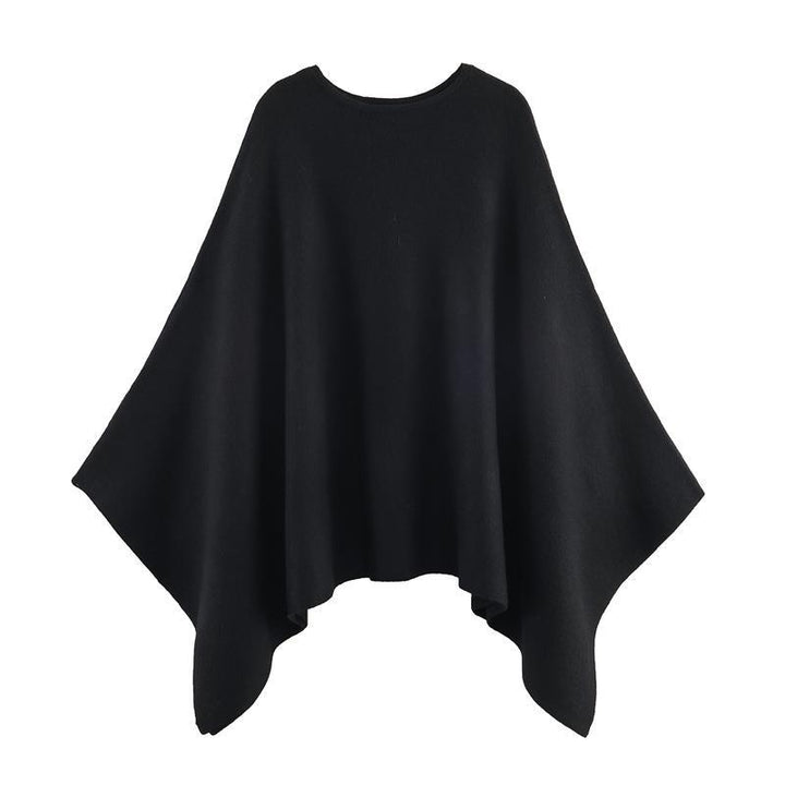 Damen eleganter PONCHO aus hochwertigem Material mit asymmetrischem Schnitt Drune