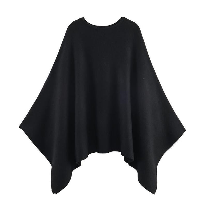 Damen eleganter PONCHO aus hochwertigem Material mit asymmetrischem Schnitt Drune