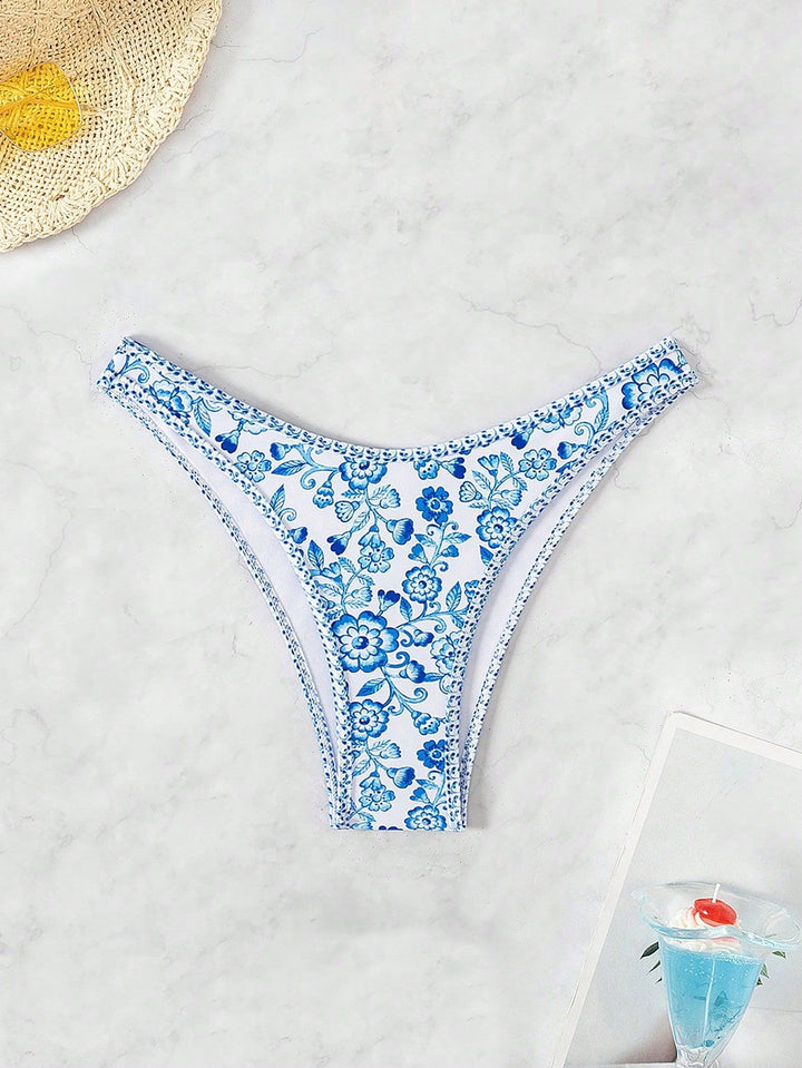 Damen Leopardenmuster Bikini-Set mit verstellbaren Trägern Drune