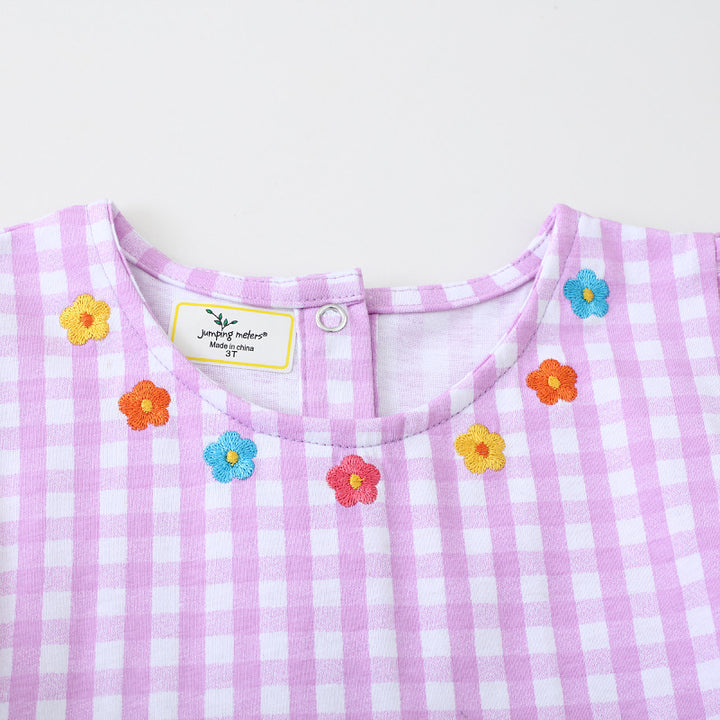 Mädchen Sommerkleid mit liebevollen Blumenstickereien Drune