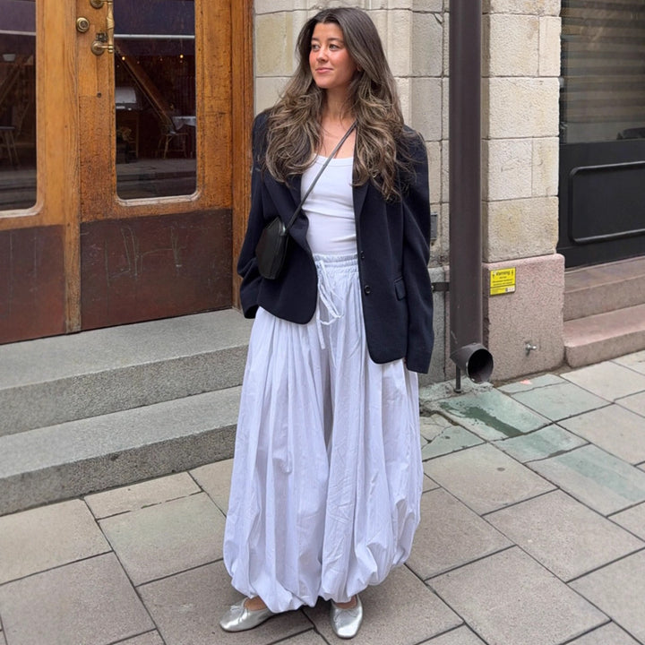 Damen Lässige Harrington-Hosen mit Kordelzug Drune