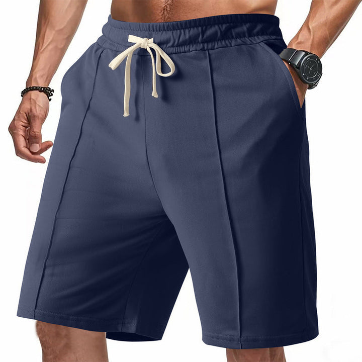Herren nan knielange Relax-Bermuda mit flacher Bügelfalte, elastischem Tunnelzugbund und seitlichen Eingrifftaschen Drune